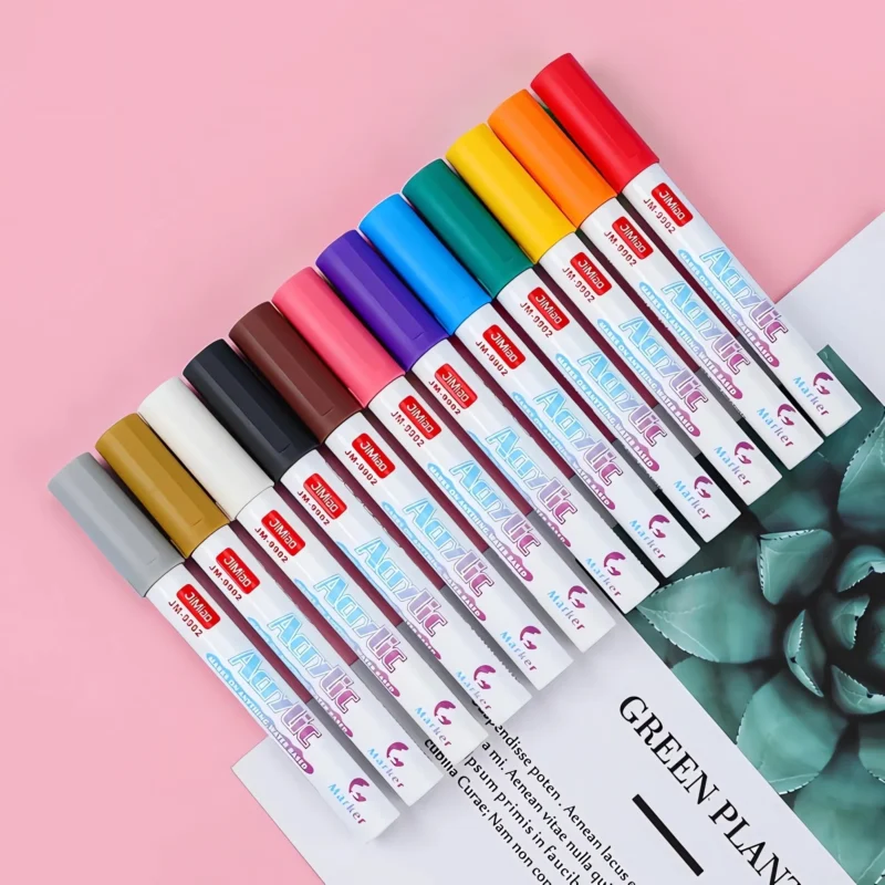 Acrylic valve coloring markers set - press tip-04
