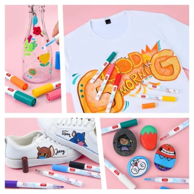 Acrylic valve coloring markers set - press tip-09