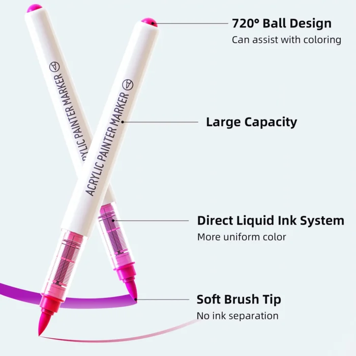 Direct Liquid Style Acrylic Marking Pen Set-240colors-2 Direct Liquid Style Acrylic Marking Pen Set-240colors-2