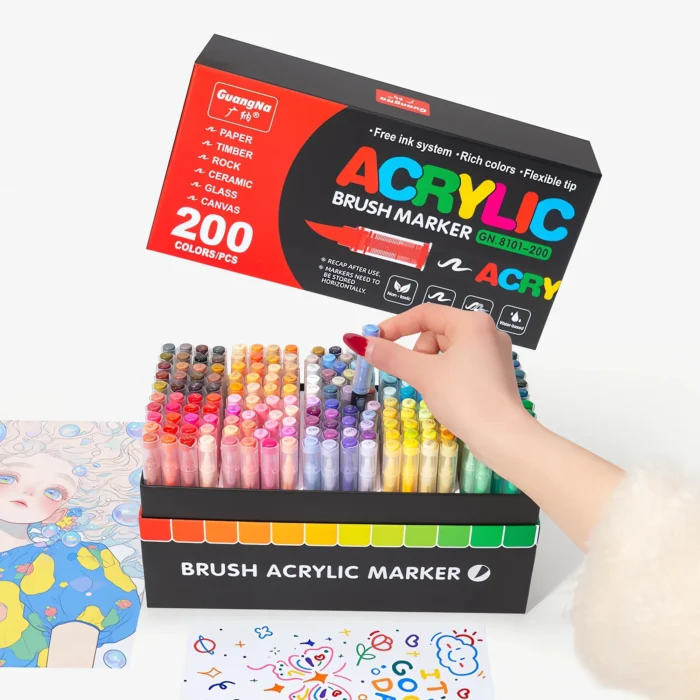 acrylic paint markers - brush tip - waterproof-09 acrylic paint markers - brush tip - waterproof-09