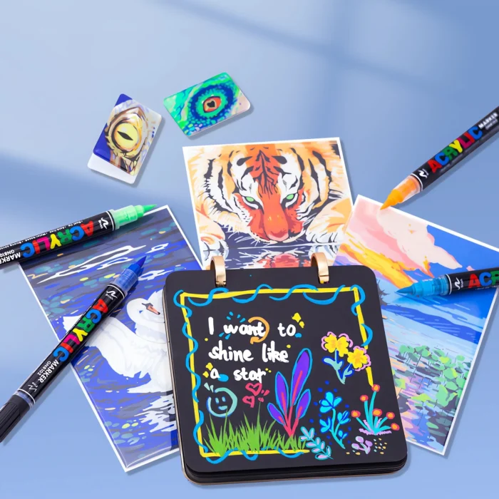 Double-headed direct-flow single-color acrylic pen set-03 Double-headed direct-flow single-color acrylic pen set-03