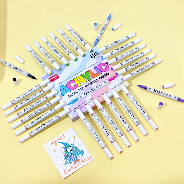 Double-headed direct-flow two-color acrylic pen set-01 Double-headed direct-flow two-color acrylic pen set-01