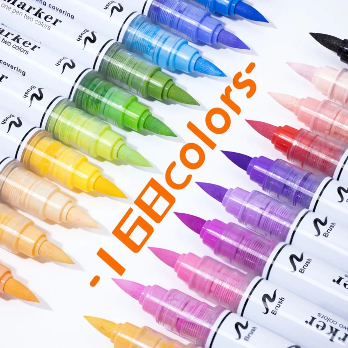 Double-headed direct-flow two-color acrylic pen set-02 Double-headed direct-flow two-color acrylic pen set-02