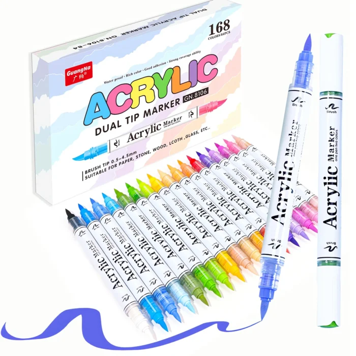 Double-headed direct-flow two-color acrylic pen set-03 Double-headed direct-flow two-color acrylic pen set-03