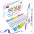 Double-headed direct-flow two-color acrylic pen set-03