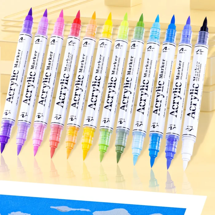 Double-headed direct-flow two-color acrylic pen set-06 Double-headed direct-flow two-color acrylic pen set-06