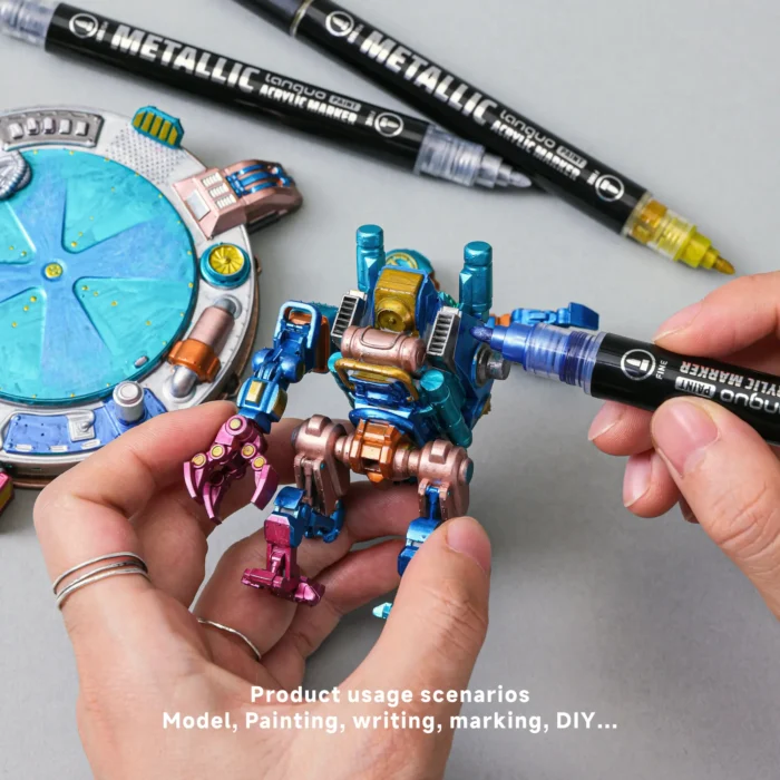 Double headed metal straight liquid acrylic marker pen cross-border-09 Double headed metal straight liquid acrylic marker pen cross-border-09