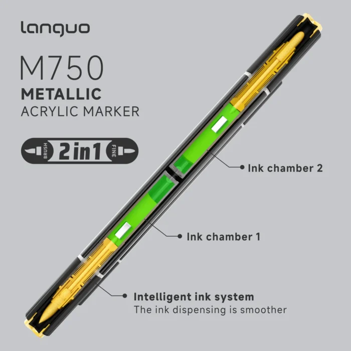 Double headed metal straight liquid acrylic marker pen cross-border-13 Double headed metal straight liquid acrylic marker pen cross-border-13