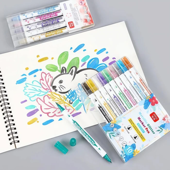 Double-headed metallic marker pens-4 Double-headed metallic marker pens-4