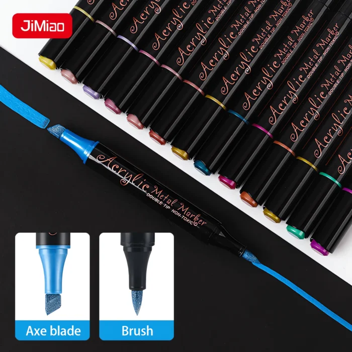 JiMiao-Double-headed-Metal-Acrylic-Markers-Set-06 JiMiao-Double-headed-Metal-Acrylic-Markers-Set-06