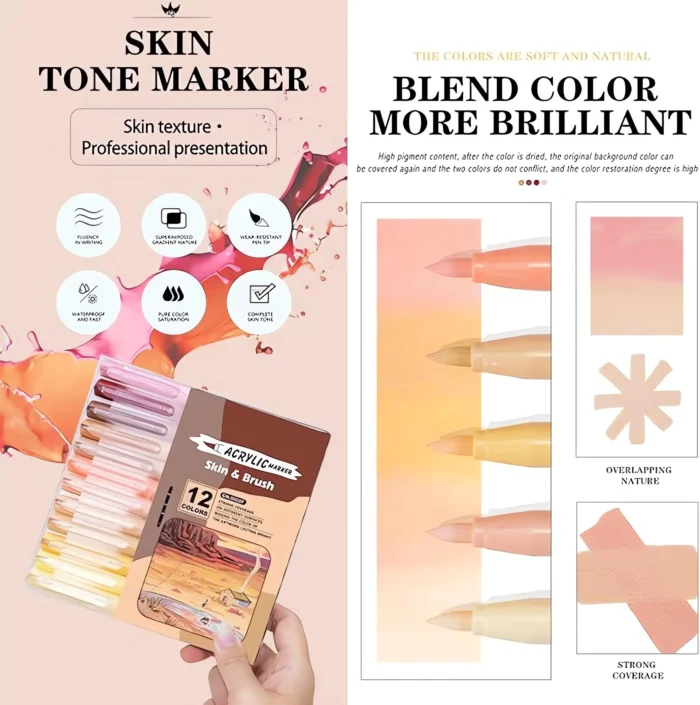 Skin tone acrylic marker pen-03