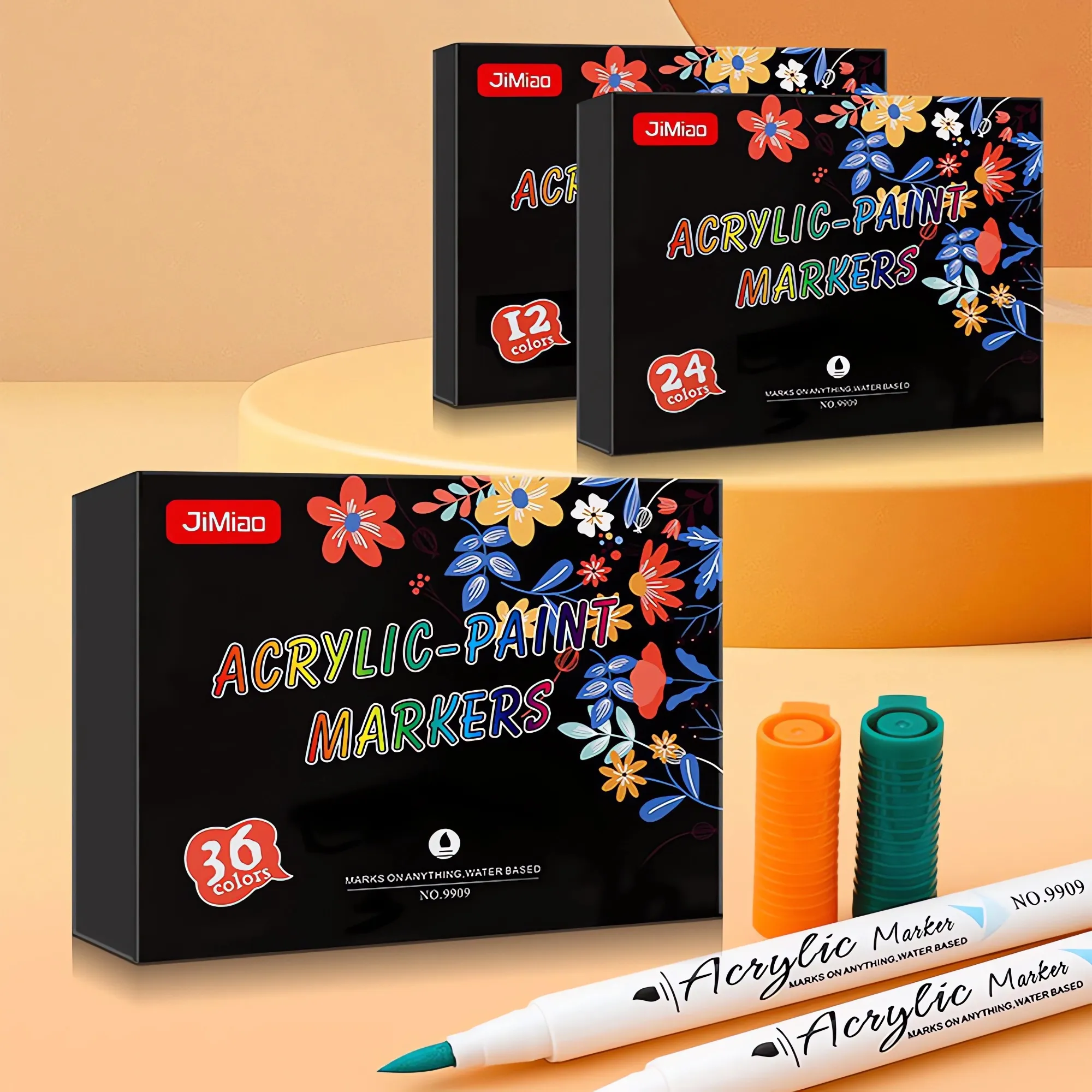 Soft-head acrylic coloring markers set - no bleed-05