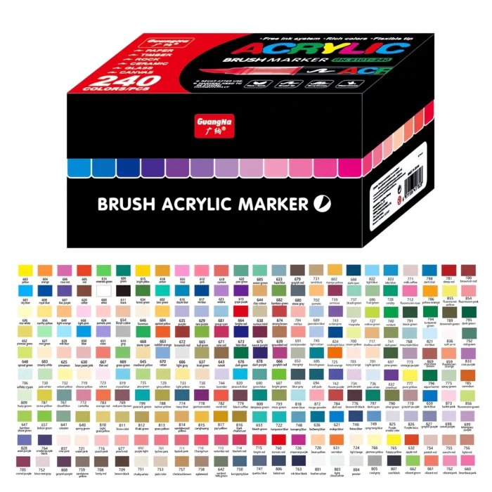 acrylic paint markers - brush tip - waterproof-01 acrylic paint markers - brush tip - waterproof-01