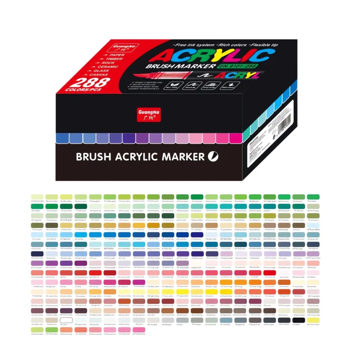 acrylic paint markers - brush tip - waterproof-02 acrylic paint markers - brush tip - waterproof-02