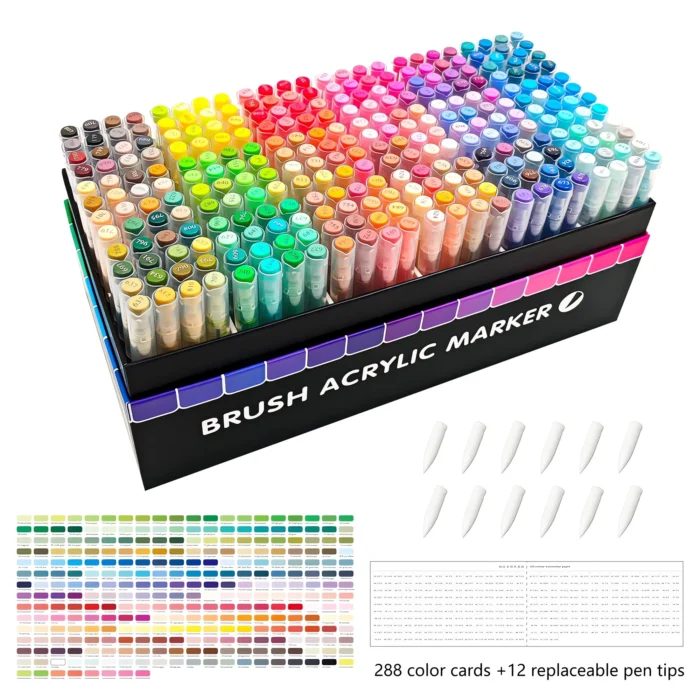 acrylic paint markers - brush tip - waterproof-03 acrylic paint markers - brush tip - waterproof-03