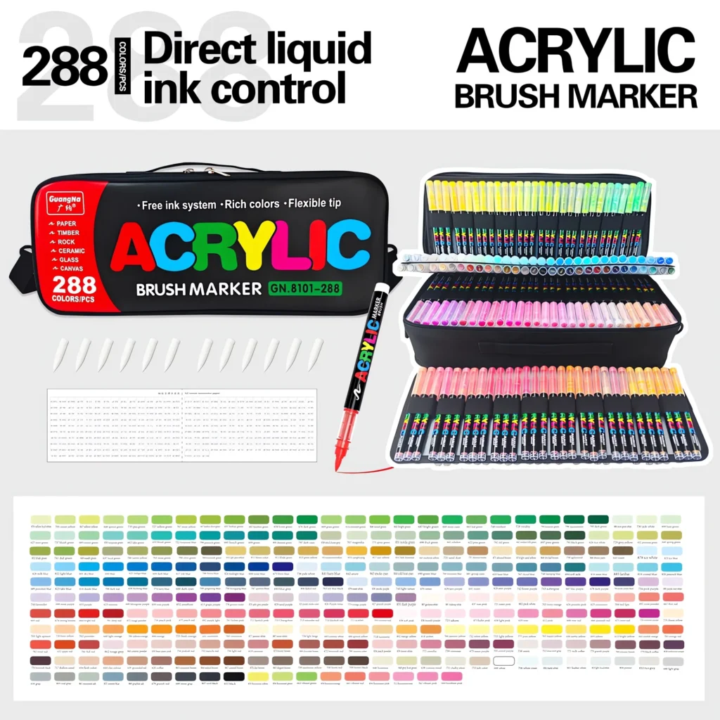 acrylic paint markers - brush tip - waterproof-04