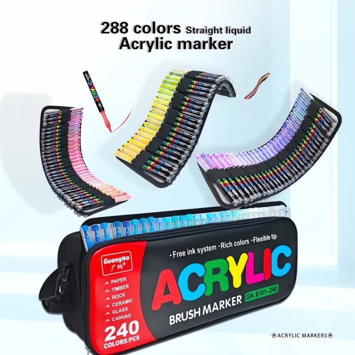 acrylic paint markers - brush tip - waterproof-05 acrylic paint markers - brush tip - waterproof-05