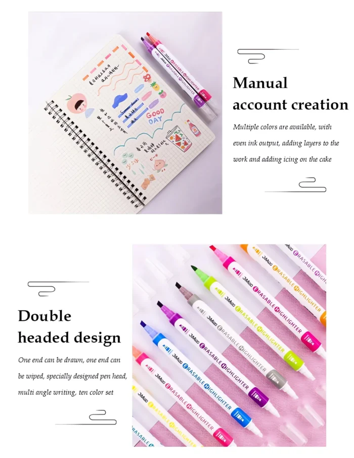 double-head color-changing highlighter markers-9 double-head color-changing highlighter markers-9