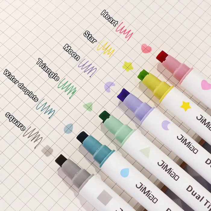 double headed stamp highlighter markers set-04