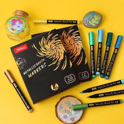 soft-head metallic brush marker pens-04