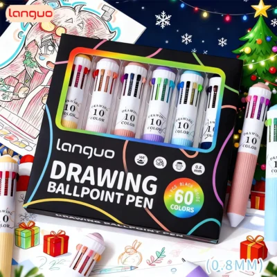 10-in-1 Multicolor Ballpoint Pen Set 0.8mm Fine-01
