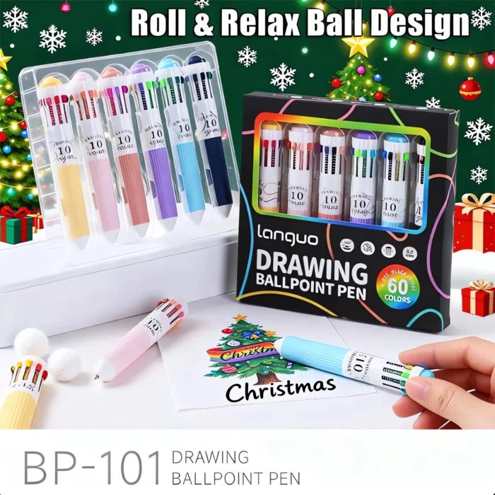 10-in-1 Multicolor Ballpoint Pen Set 0.8mm Fine-03 10-in-1 Multicolor Ballpoint Pen Set 0.8mm Fine-03
