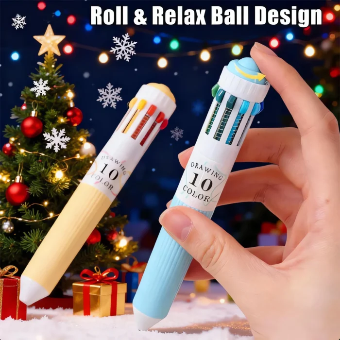 10-in-1 Multicolor Ballpoint Pen Set 0.8mm Fine-04 10-in-1 Multicolor Ballpoint Pen Set 0.8mm Fine-04