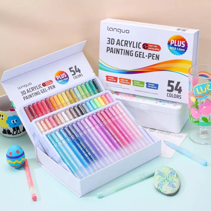 3D acrylic gel pens-3654 colors-1mm bullet tip-01 3D acrylic gel pens-3654 colors-1mm bullet tip-01