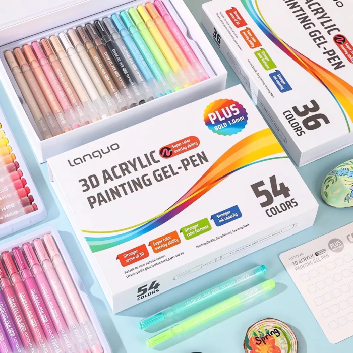 3D acrylic gel pens-3654 colors-1mm bullet tip-03 3D acrylic gel pens-3654 colors-1mm bullet tip-03