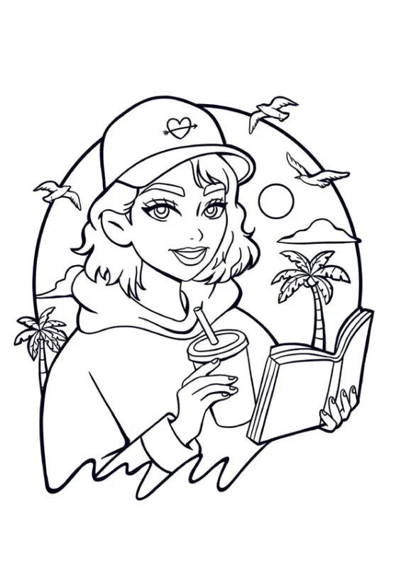 Coloring Pages -2 Portraits of Joy