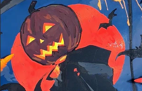 A Polite Pumpkin Under the Blood Moon