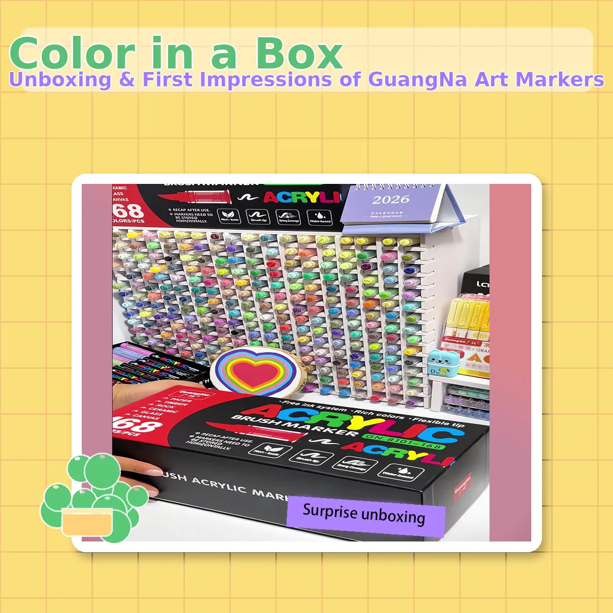 Color in a Box Unboxing& First lmpressions of GuangNa Art Markers