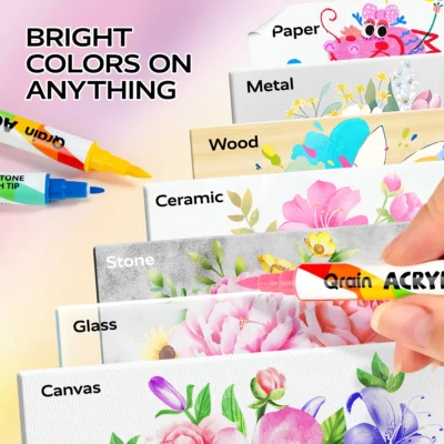 Acrylic Paint Markers-Water Based-Brush Tip-Opaque-02